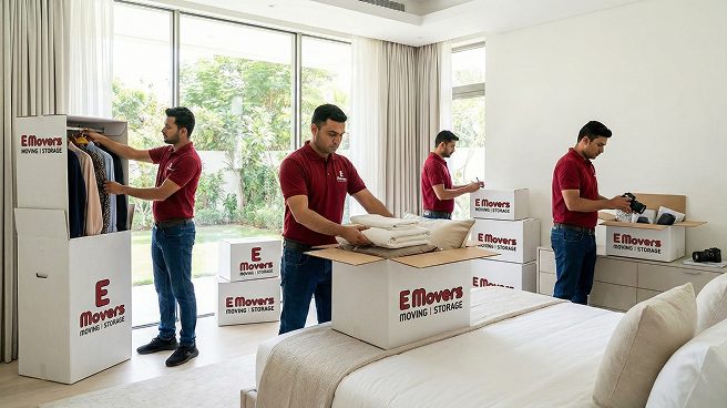 Bedroom packing for villa move Dubai