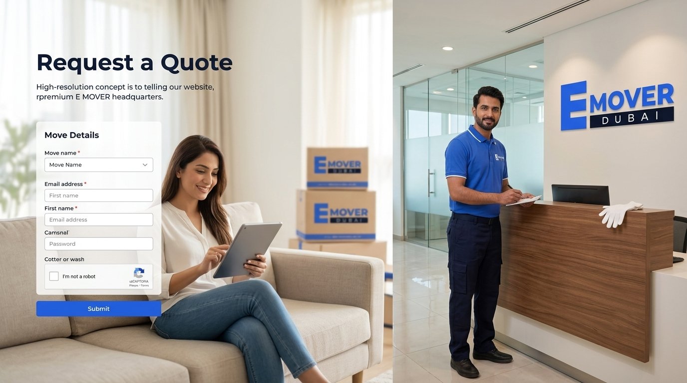 Customer sharing move details with an eMover Dubai coordinator by phone