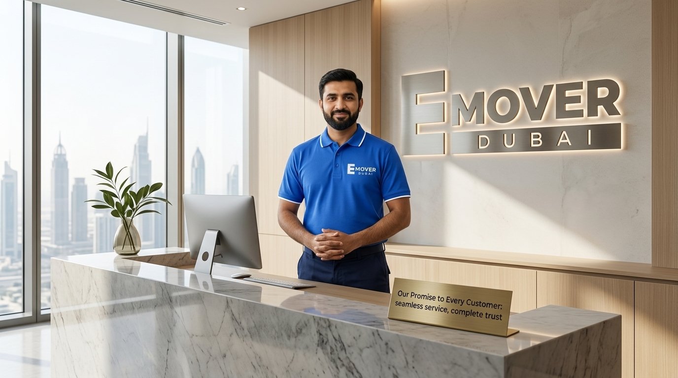 Moving coordinator planning a Dubai tower relocation with the crew
